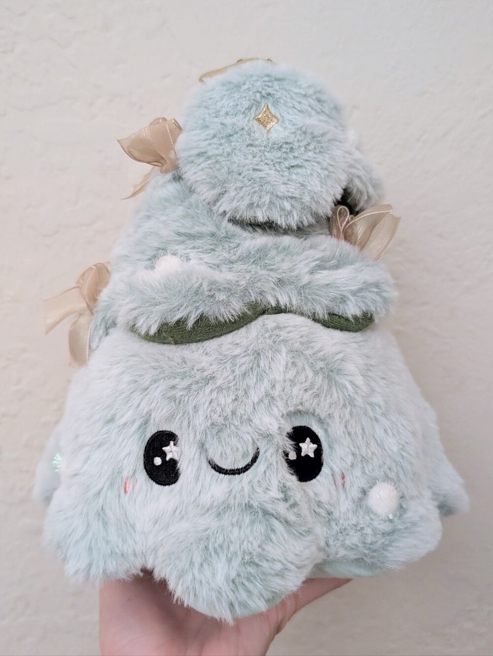 Mini Squishable Flocked Christmas Tree Plush Toy 10.5 inches